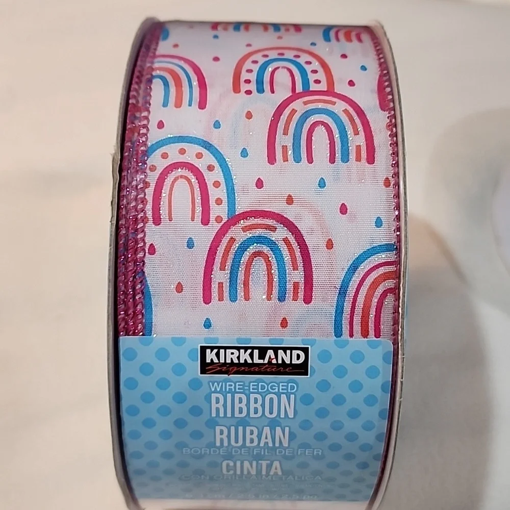 3 Rolls Kirkland Wire-edged Ribbon, 138 yards approx total